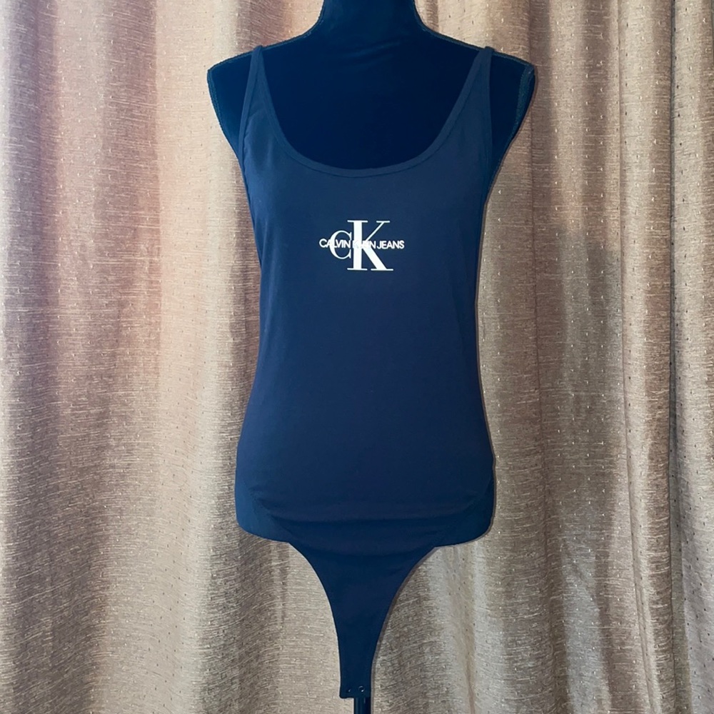 CALVIN KLEIN JEANS Monogram Logo Bodysuit